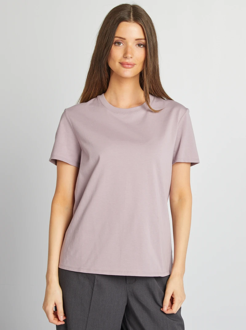  Short-sleeved jersey women T-shirt-purple